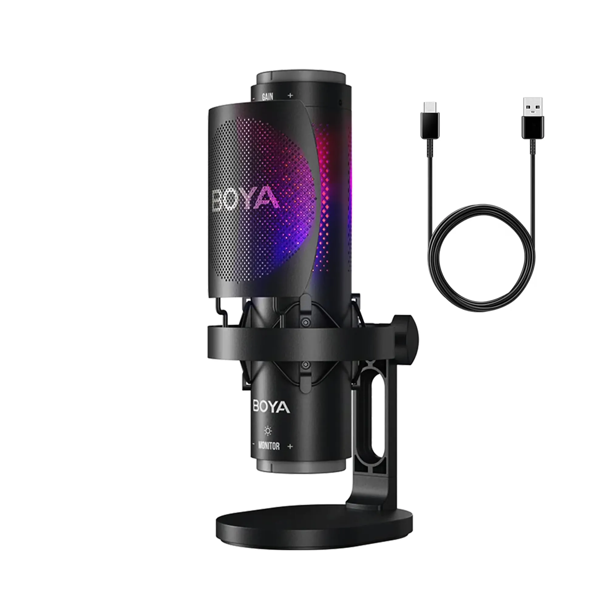 BOYA K9 Vibrant Lighting Condenser USB Microphone 1 BOYA K9 Vibrant Lighting Condenser USB Microphone