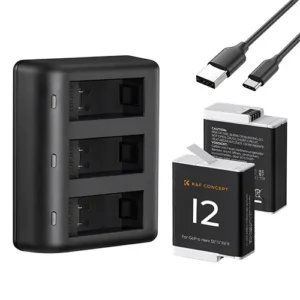 k&f 2 Pack 1730mAh Batteries for GoPro Hero