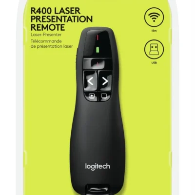 Logitech Wireless Presenter R400 – Red Laser Pointer & 15m Range