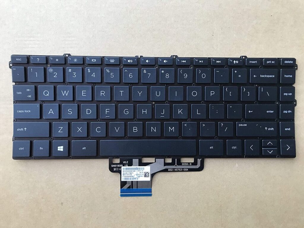 HP Spectre 13W 13-AW 13-AW0003DX 13-AW0013DX Dark Blue Backlit US Keyboard