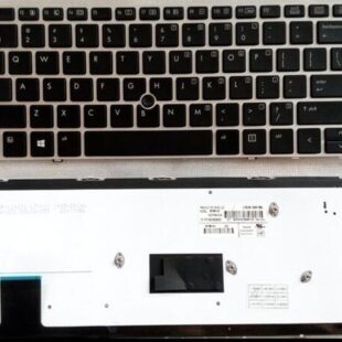 HP EliteBook Folio 9470, Fit P/N 697685-001 SG-57400-XUA 6037B0080301 702843-001 SN9118BL Black with Silver Frame Light Backlight Notebook New Original US Layout Backlit Laptop Keyboard (With Pointing Stick) Laptop Keyboard