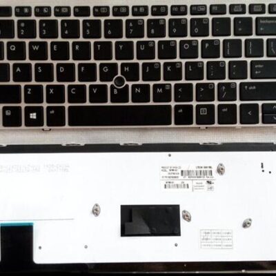 HP EliteBook Folio 9470, Fit P/N 697685-001 SG-57400-XUA 6037B0080301 702843-001 SN9118BL Black with Silver Frame Light Backlight Notebook New Original US Layout Backlit Laptop Keyboard (With Pointing Stick) Laptop Keyboard