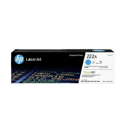 HP 222A Cyan Original LaserJet Toner Cartridge (W2221A)