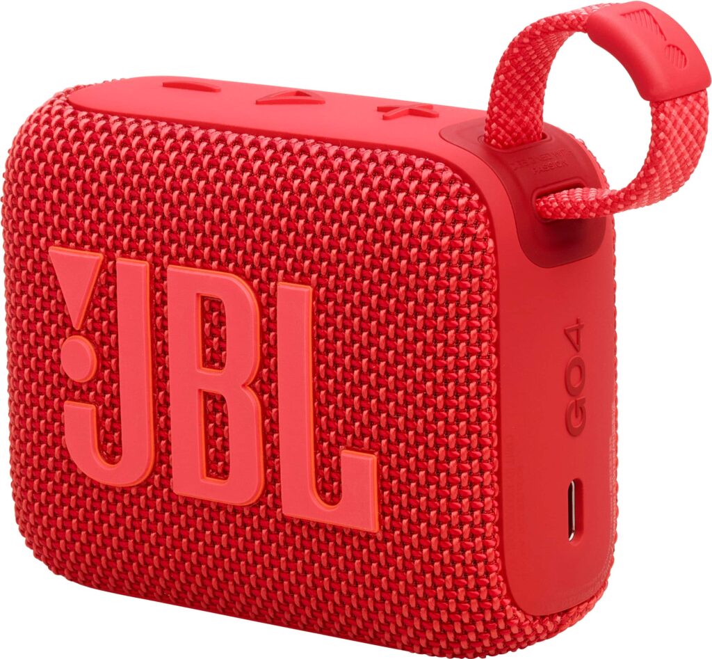 JBL GO 4 Ultra-Portable Waterproof Bluetooth Speaker - Red (JBLGO4RED)