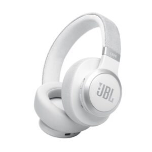 JBL LIVE 770NC Wireless Over-Ear Active Noise-Cancelling Headphones - White