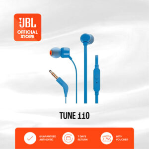 JBL Tune 110 In-Ear Wired Earphones with Mic - Blue
