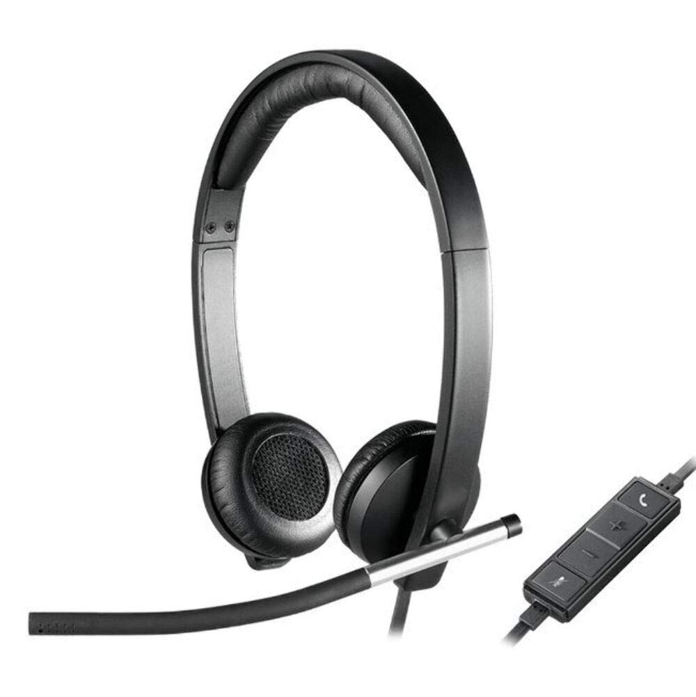 Logitech H650e Business Stereo USB-A Headset with Noise Cancelling Mic - Black