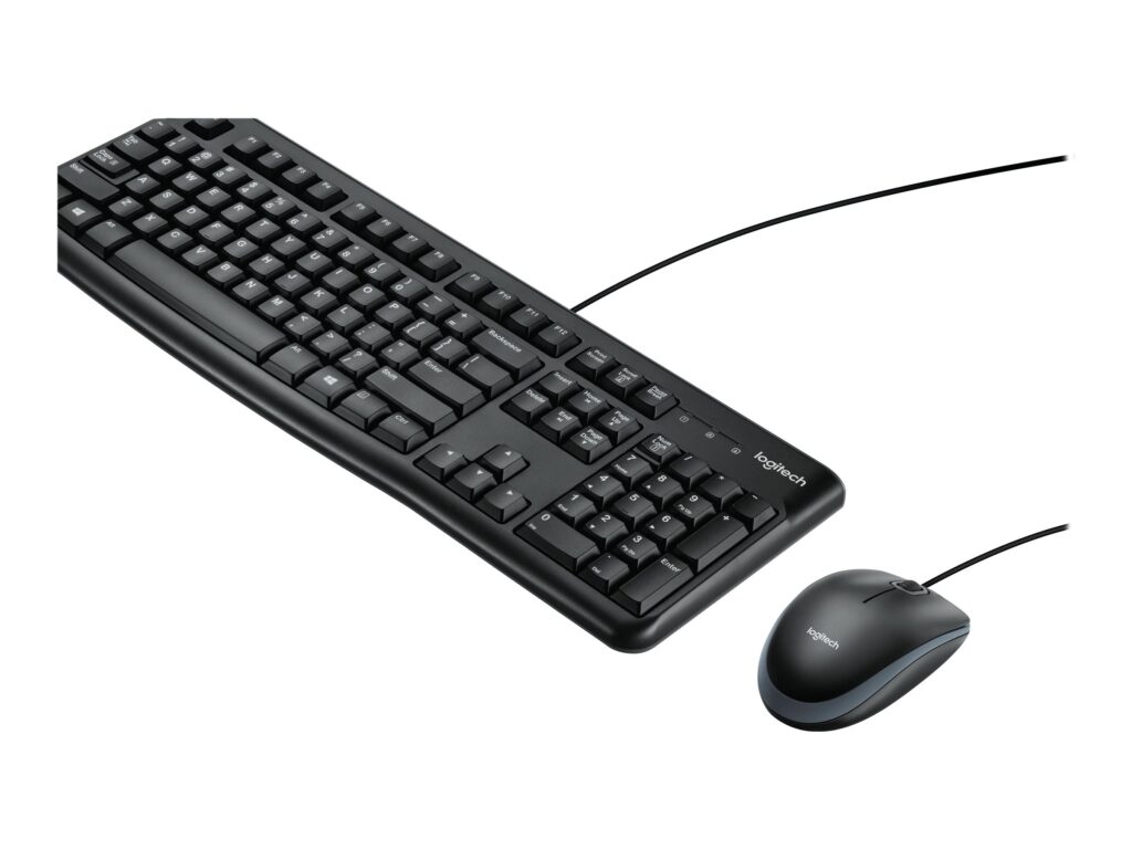 Logitech MK120 Wired Keyboard and Mouse Combo - Black