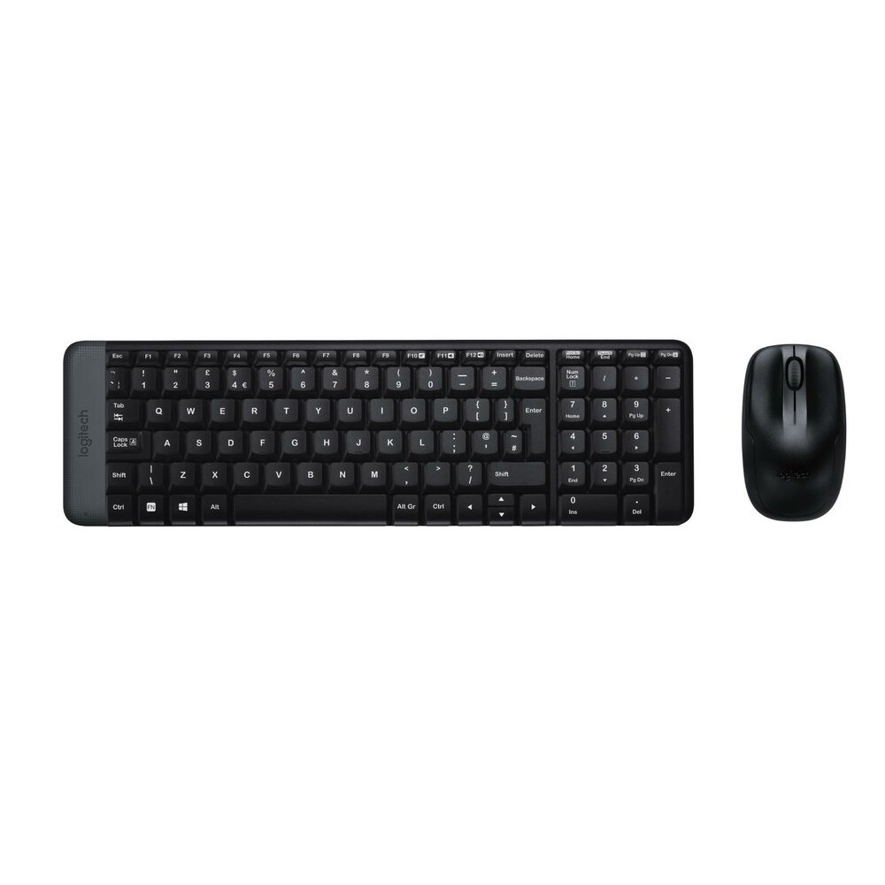 Logitech MK220 Wireless Keyboard and Mouse Combo - Black