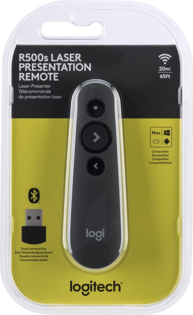 Logitech R500s Laser Presentation Remote - Graphite