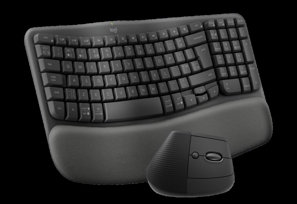 Logitech Wave Keys and Lift Combo Wireless and Bluetooth Keyboard and Mouse Combo - Graphite