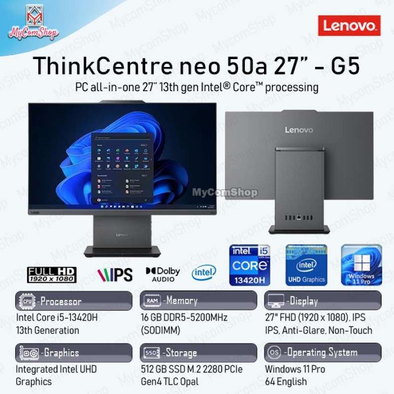 Lenovo ThinkCentre Neo 50a 27 Gen 5, Core i7, 8GB RAM, 512GB SSD