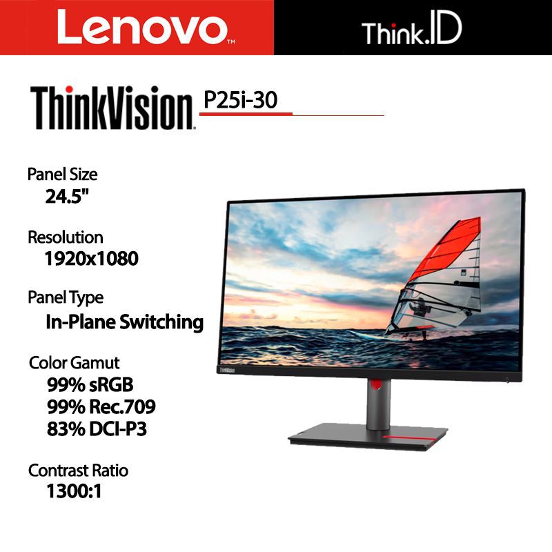 Lenovo ThinkVision P25i-30 24.5-inch FHD Monitor