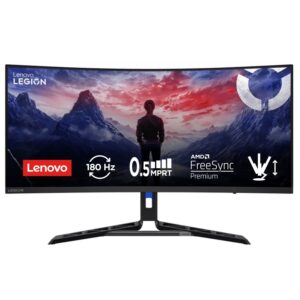 Lenovo Legion R34w-30 34-inch WQHD Curved Gaming Monitor, 180Hz